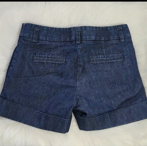 Express Cuffed Stretchy Summer COTTON shorts in Denim Blue size 0 Regular - Picture 4 of 7